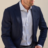 Classic Fit Streifen Blau