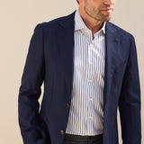 Classic Fit Streifen Blau/Weiss