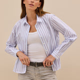 Jacky Baumwollbluse Rot/Blau