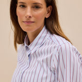 Jacky Baumwollbluse Rot/Blau
