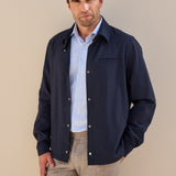 Classic Fit Feiner Streifen Hellblau