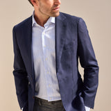 Classic Fit Streifen Hellblau