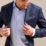 Classic Fit Mini Check Blau