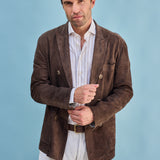 Classic Fit Streifen Grau Melange