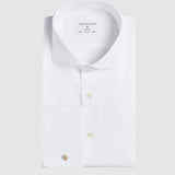 Slim Fit Weiß Stretch mit Doppelmanschette