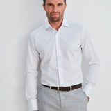 Classic Fit Twill Weiss Extra Lang
