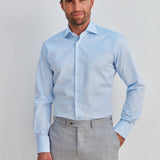 Classic Fit Twill Hellblau Extra Lang