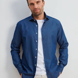 Classic Fit Jeanshemd Blau