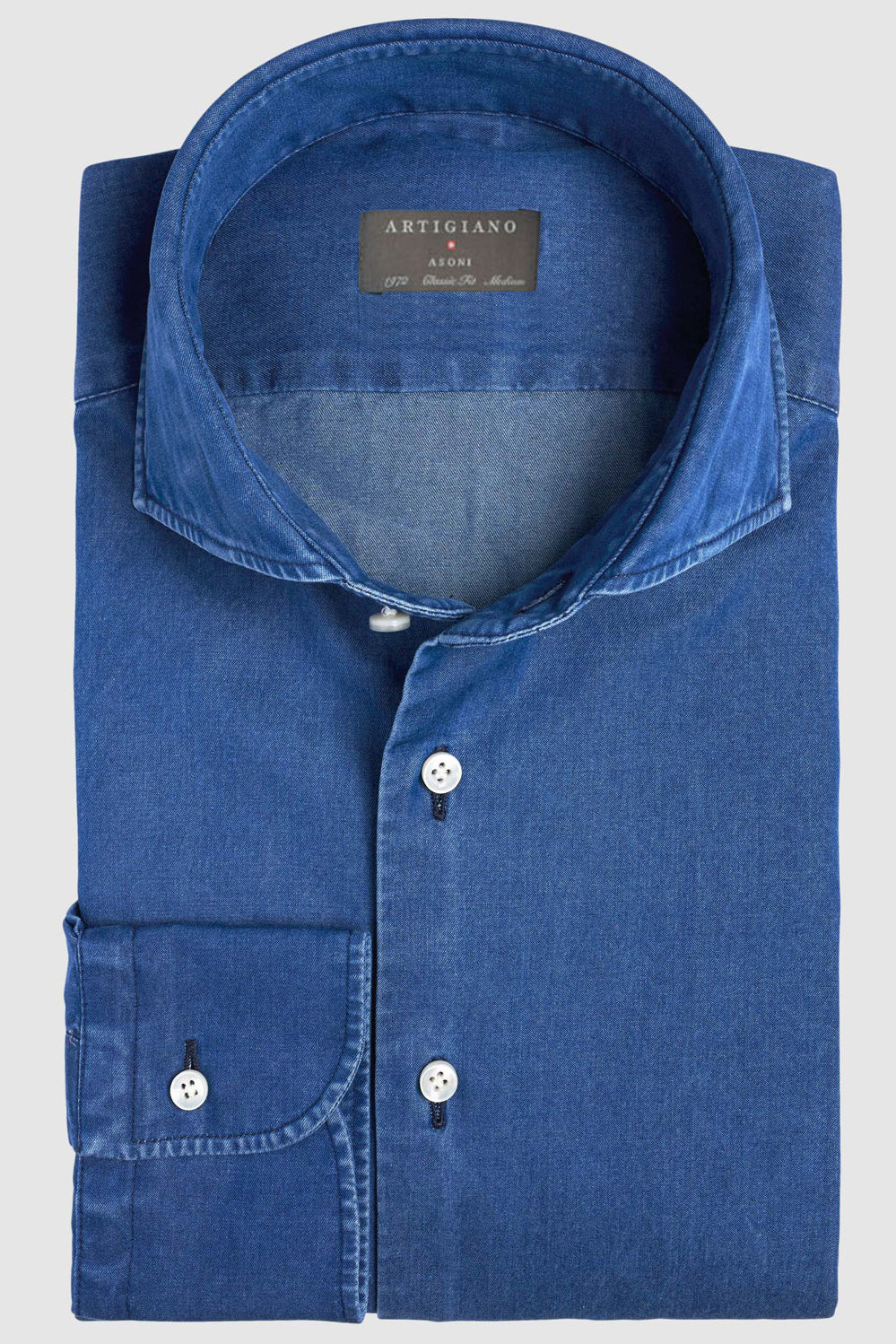 Classic Fit Jeanshemd Blau