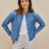 Joey B.D. Baumwollbluse Cropped Denim