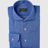 Classic Fit Blau Piqué