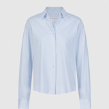 Samantha 4-Way Jerseystretchbluse Print Blau