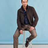 Classic Fit Herringbone Navy