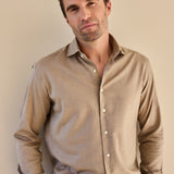 Classic Fit Heringbone Beige
