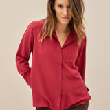 Lamina Seidenbluse Rot