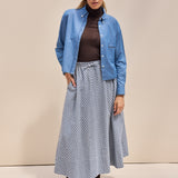 Joey B.D. Baumwollbluse Cropped Denim
