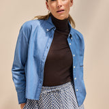 Joey B.D. Baumwollbluse Cropped Denim