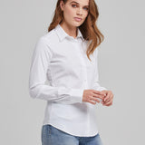 Colette Stretchbluse Weiss