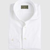 Classic Fit Gewaschen Popeline Weiss