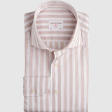 Classic Fit Streifen Braun Melange