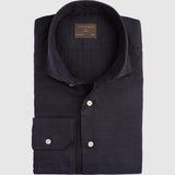 Classic Fit Herringbone Navy