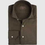 Classic Fit Herringbone Olive