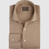 Classic Fit Heringbone Beige