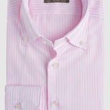 Classic Fit Streifen Rosa mit Button Down