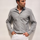 Classic Fit Flanellhemd Grau