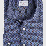 Classic Fit Blumenprint Blau, Braun