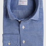 Classic Fit Piqué Hellblau