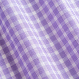 Klassische Passform Chambray Karo Flieder
