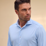Slim Fit 4-Wege-Jersey Stretch Hellblau