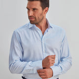 Classic Fit Glencheck Hellblau