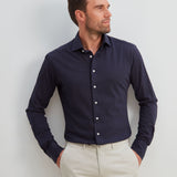 Classic Fit Piqué Navy