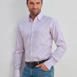 Classic Fit Streifen Flieder mit Button Down