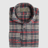 Classic Fit Flanell Grau