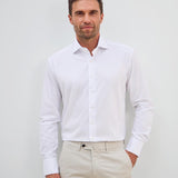 Classic Fit Twill Weiss Extra Lang