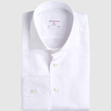 Classic Fit Leinenbaumwollmischung Weiss