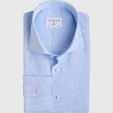 Classic Fit Leinenbaumwollmischung Blau