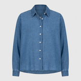 Jacky Leinenbaumwollbluse Denim