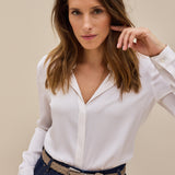 Kelly Seidenstretchbluse Creme