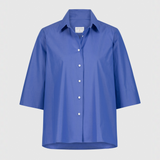 Ivy Baumwollbluse Blau