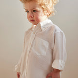 Boys Shirt Leinen Weiss