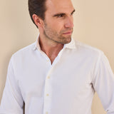 Classic Fit Gewaschen Twill Weiss