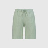 Sage Leinenshorts Grün
