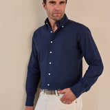 Classic Fit Heavy Oxford Navy Button Down