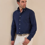 Classic Fit Heavy Oxford Navy Button Down