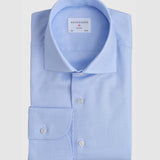 Classic Fit Faux Uni Blau