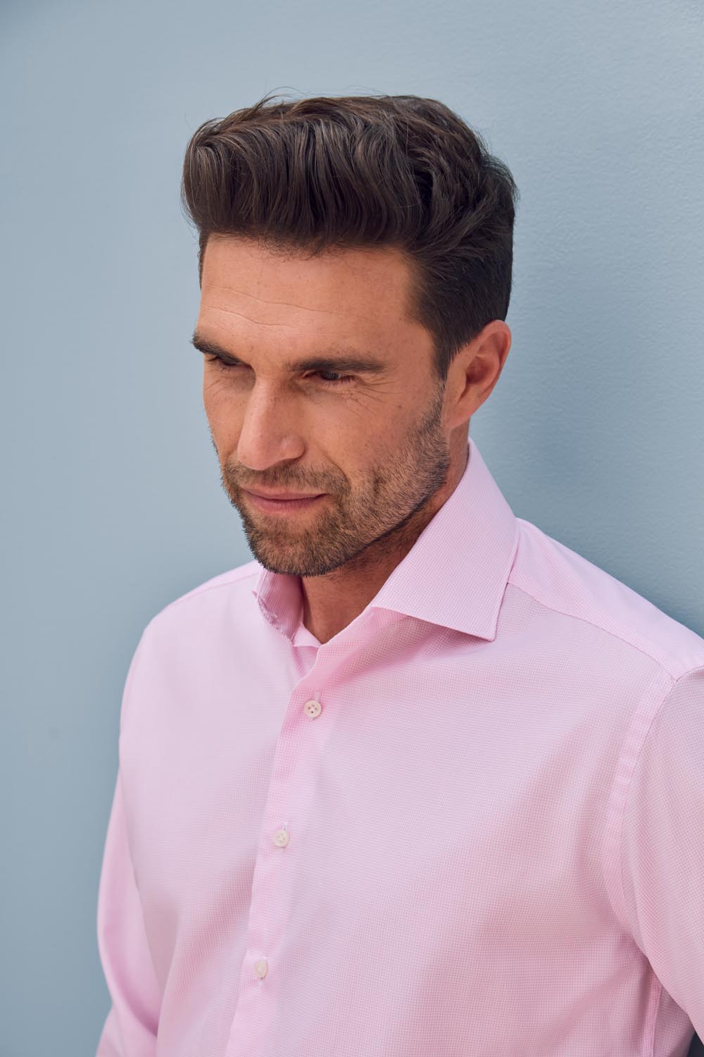 Classic Fit Mini Check Rosa – ARTIGIANO by Asoni CHF